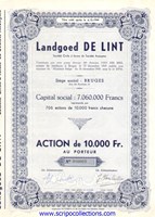 Landgoed De Lint Soc. Civile à forme de S.A.