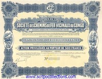 Société des Chemins de Fer Vicinaux du Congo, Soc. Congolaise