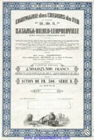 "Compagnie des Chemins de Fer Katanga-Dilolo-Leopoldville ""K.D.L."", Soc. Congolaise"