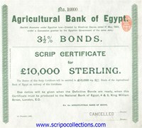 31/2% Scrip Agricultural Bank of Egypt/ The