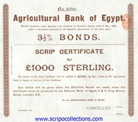 31/2% Scrip Agricultural Bank of Egypt/ The