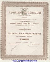 Soc. Des Panoramas de Jérusalem SA